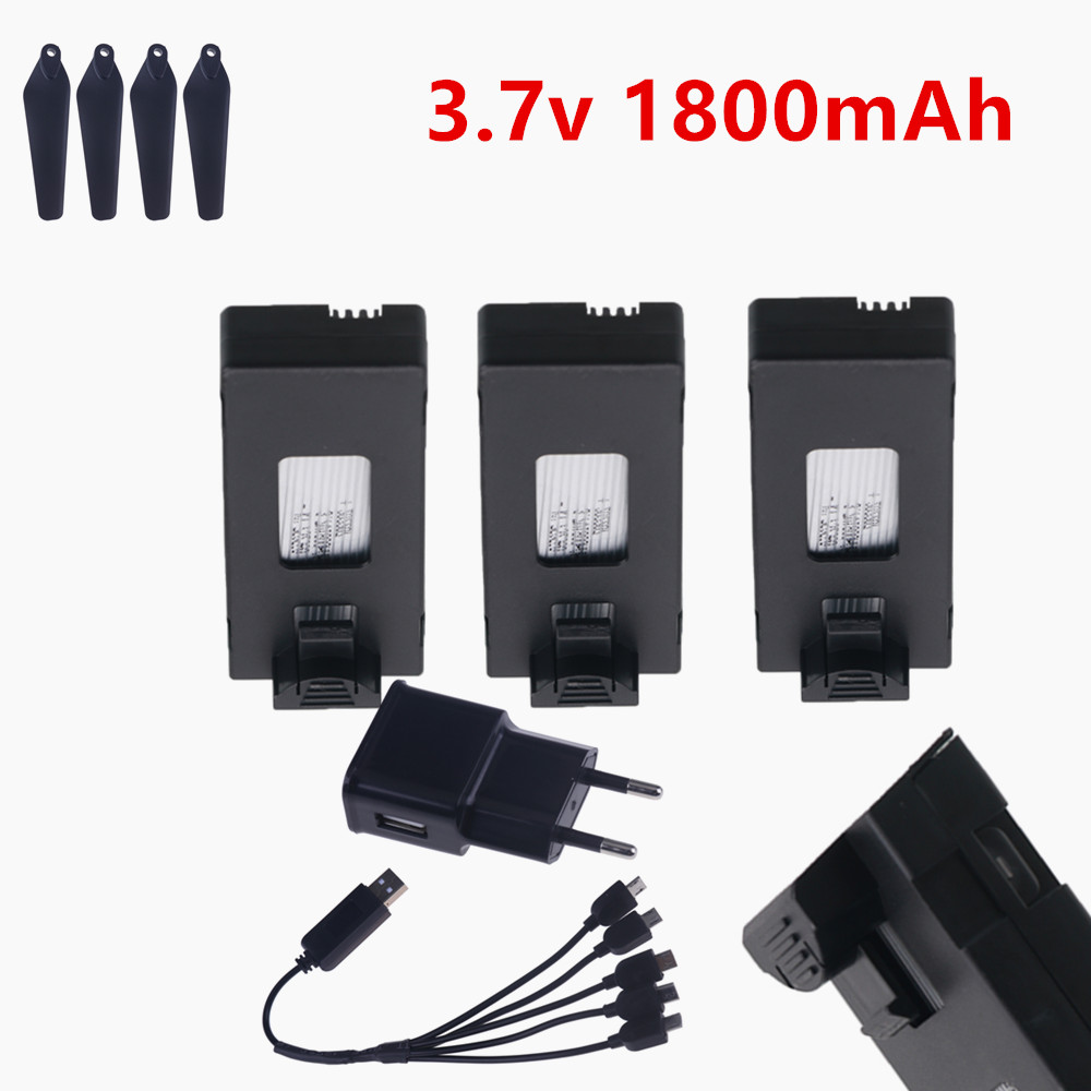 Drone E88 Rc Quadcopter - 충전식 3.7V 리포 배터리 1800mAh 또는