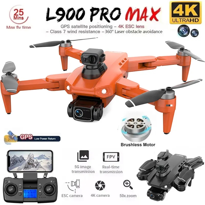 L900 Pro MAX GPS 드론 4K 전문 HD 듀 - Drone Ae Rc 리뷰 및 가격
